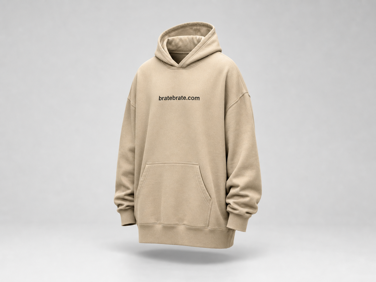 Dukserica s kapuljačom (oversized) — bež, M